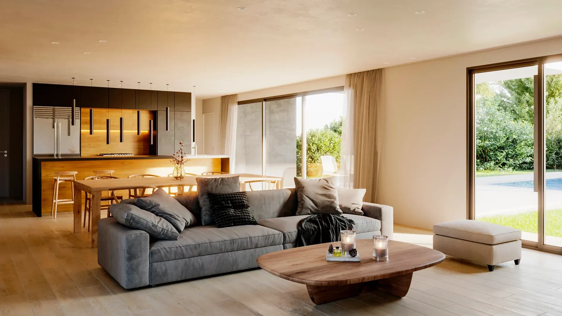 Interior RBQ 267, living comedor